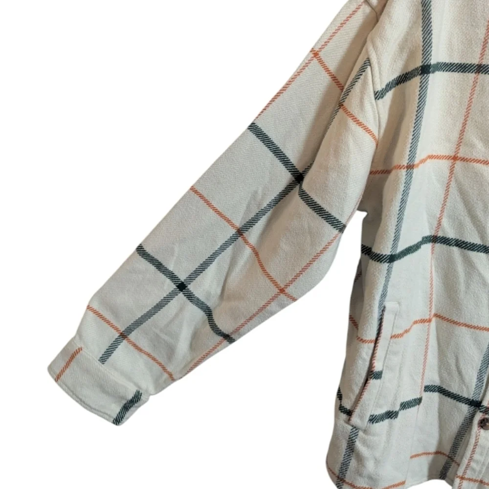 Goodfellow & Co Men's Plaid Jacket Shacket Sz XXL Cream Color M-010
